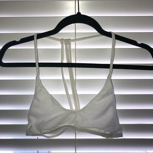 white bikini top